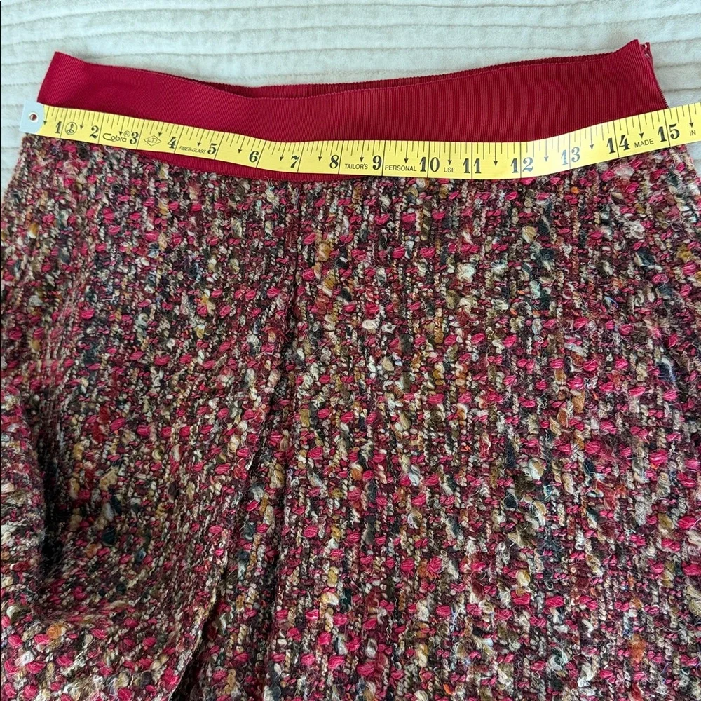 Alberta Ferretti Multicolor Tweed A-Line Skirt USA size 4